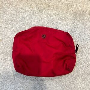 Lululemon zipper pouch, dark red